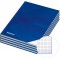 Pack de 4 Carnet/kladde Carreaux "Business Bleu avec couverture rigide DIN A5, 96 pages cahier journal, ecriture livre