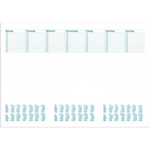 RNK 46633 Sous-main Office, 48 x 33 cm, blanches avec calendrier