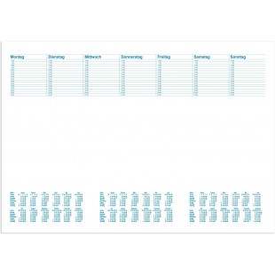 RNK 46633 Sous-main Office, 48 x 33 cm, blanches avec calendrier