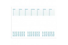 RNK 46633 Sous-main Office, 48 x 33 cm, blanches avec calendrier