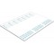 RNK 46633 Sous-main Office, 48 x 33 cm, blanches avec calendrier