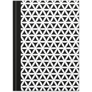 RNK Verlag 46748 Carnet de 96 pages Motif fleurs Noir/blanc Format A5