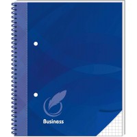 RNK 46758 Carnet spirale"Business bleu" a  carreaux 176 x 216 mm 96 feuilles 70 g/m²