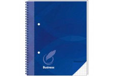 RNK 46758 Carnet spirale"Business bleu" a  carreaux 176 x 216 mm 96 feuilles 70 g/m²