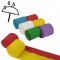Papstar 10056, 6 rouleaux banderoles, crepon 10 m x 5 cm couleurs assorties, resistant a  l'eau .