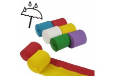 Papstar 10056, 6 rouleaux banderoles, crepon 10 m x 5 cm couleurs assorties, resistant a  l'eau .