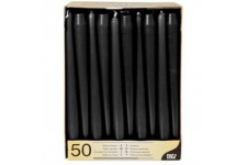 Bougies chandelles, Ø 2,2 cm, Longueur 25 cm, Noir