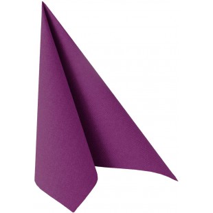 50 Serviettes Collection Royal 1/4 - Violet 40X40Cm Fois