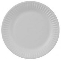 100 Assiettes en Carton Pure Rond 15 cm Blanc