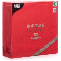 Royal Collection 11607 Serviettes avec 1/4 Plis 40 x 40 cm Rouge Lot de 50