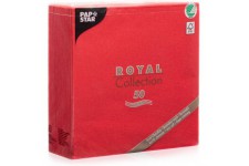 Royal Collection 11607 Serviettes avec 1/4 Plis 40 x 40 cm Rouge Lot de 50