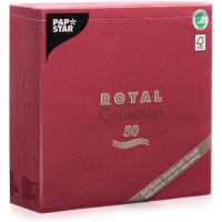 Royal Collection 11608 Serviettes Pliage 1/4 40 x 40 cm Bordeaux Lot de 50