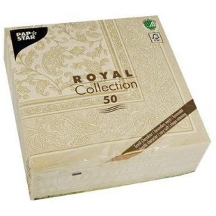 11681 Royal Lot de 50 Serviettes 1/4 pli Papier Champagne 40 x 40 cm