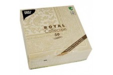 11681 Royal Lot de 50 Serviettes 1/4 pli Papier Champagne 40 x 40 cm