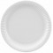 Assiettes en carton/Assiettes jetables Blanc, Rond (50 pieces) en 100% frischfaserka rton Diametre 29 cm, certifie FSC, qualite 