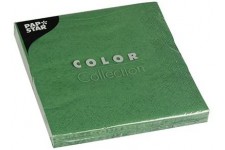 serviettes en papier 3 epaisseurs pliage 1/4 "- 33 cm x 33 cm-vert fonce pS12432