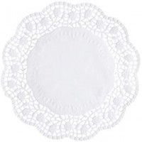 napperons en tissu Blanc Diametre 20 cm