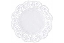 napperons en tissu Blanc Diametre 20 cm