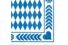  Serviettes a  motifs"losange bleu", 330 x 330 mm