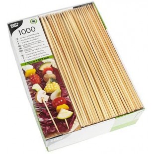 16658 Lot de 1000 brochettes en Bois de 20 cm de diametre 0,3 cm de diametre