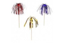 16680 - - 100 Deko-Picker 24 cm farbig sortiert Feuerwerk