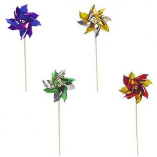16688 Pique deco eolienne «17,5 cm-differents Coloris-Lot de 100