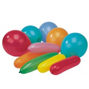 18651 Ballon, Latex, Couleurs Assorties, 2 x 15 x 22 cm, 20 unites