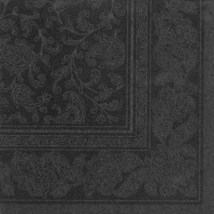 , Lot de 50 serviettes « Royal Collection » - Pliage 1/4-40 x 40 cm - Noir - 19828