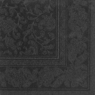 , Lot de 50 serviettes « Royal Collection » - Pliage 1/4-40 x 40 cm - Noir - 19828