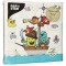 serviettes de table pirates 33 x 33 cm - film d'emballage bio, 3 couches - Imprimees avec des couleurs a