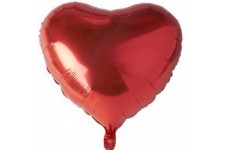 86802 ballon jouet - Ballons jouets (Rouge, En forme de coeur, Feuille, Mariage, 45 cm, 55 mm)