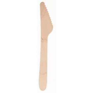 25 COUTEAUX BOIS BIODeGRADABLES 16.5 CM