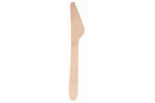 25 COUTEAUX BOIS BIODeGRADABLES 16.5 CM