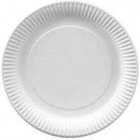 81202 Assiette, Frais Fibre de Carton (UC2/fwr), Blanc, 23 x 23 x 1 cm, 25 unites