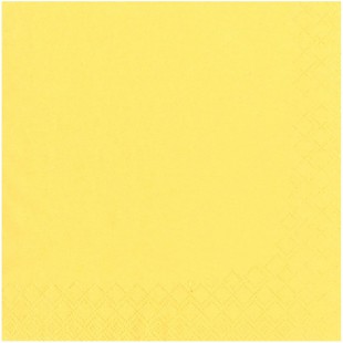 82896 Serviette Jaune 25 x 25 cm