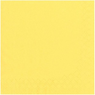 82896 Serviette Jaune 25 x 25 cm