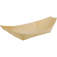 Cuillere - barque en bois naturel pour tapas et buffets degustation X 50 unites