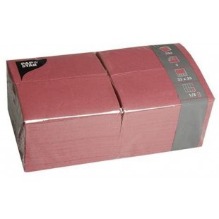 84577 250 Serviettes Triple epaisseur Pli en 8 Bordeaux 33 x 33 cm