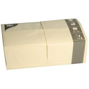  84579 250 serviettes 3 plis-pli 1/8 "- 33 cm x 33 cm (creme)