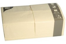  84579 250 serviettes 3 plis-pli 1/8 "- 33 cm x 33 cm (creme)