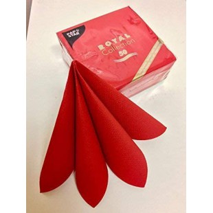 86238, Serviettes Tissue, Rouge, 5.8 x 12,5 x 12,5 cm