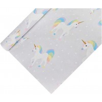 Nappe a  Motif Licorne, laque, en Papier Noir