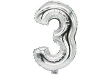 'Film Ballon Nombre Ballons 0-9 35 cm x 20 cm Argent Fete Mariage Anniversaire Fete d'anniversaire