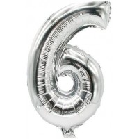 'Film Ballon Nombre Ballons 0-9 35 cm x 20 cm Argent Fete Mariage Anniversaire Fete d'anniversaire