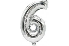 'Film Ballon Nombre Ballons 0-9 35 cm x 20 cm Argent Fete Mariage Anniversaire Fete d'anniversaire